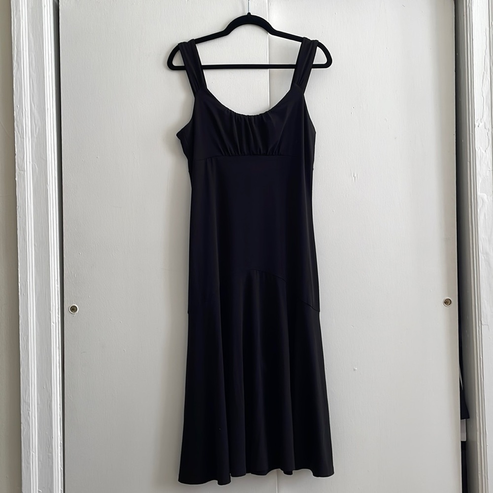 Michael Kors Black fitted mermaid midi dress